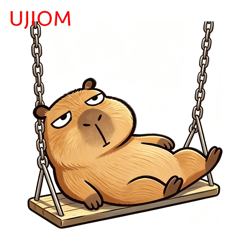 UJIOM Kawaii Capybara Wall Sticker Swing Tendy Enchanting Adhesive Decal Suitable For Creative Personality Amusing Wallpapers