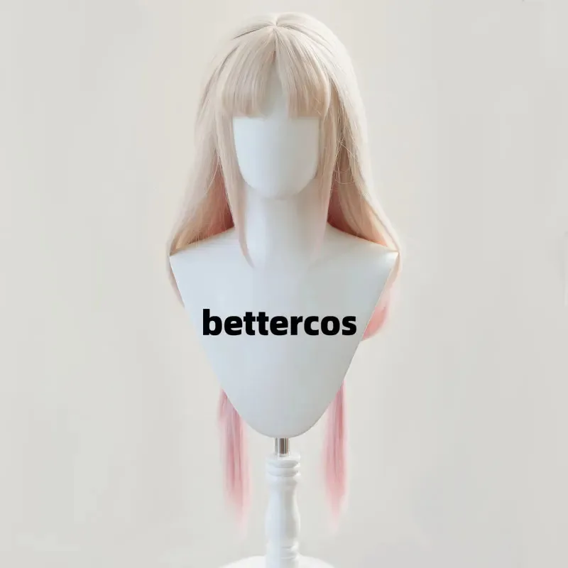 Game Naraka Bladepoint Hutao Cosplay Tsuchimikado Kurumi Gradient Pink Hair Two Braids Carnival Halloween Party Cos Wig CH;79JH;
