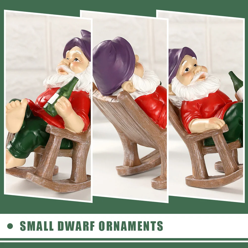 

Small Dwarf Ornament Resin Gnome Statue for Outdoor Garden Decoration Creative Adorable Yard Balcony Decorative Accessory
