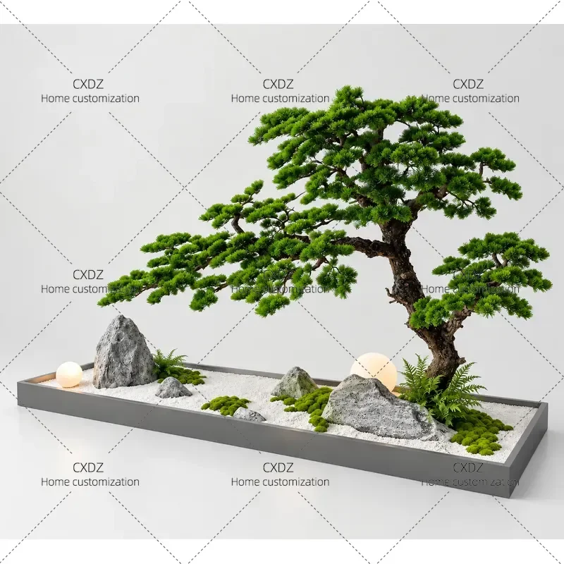 Simulated Welcome Pine Large False Tree Bionic Plant Indoor Office Landscaping Decoration Artificial Luo Han Song Greenery