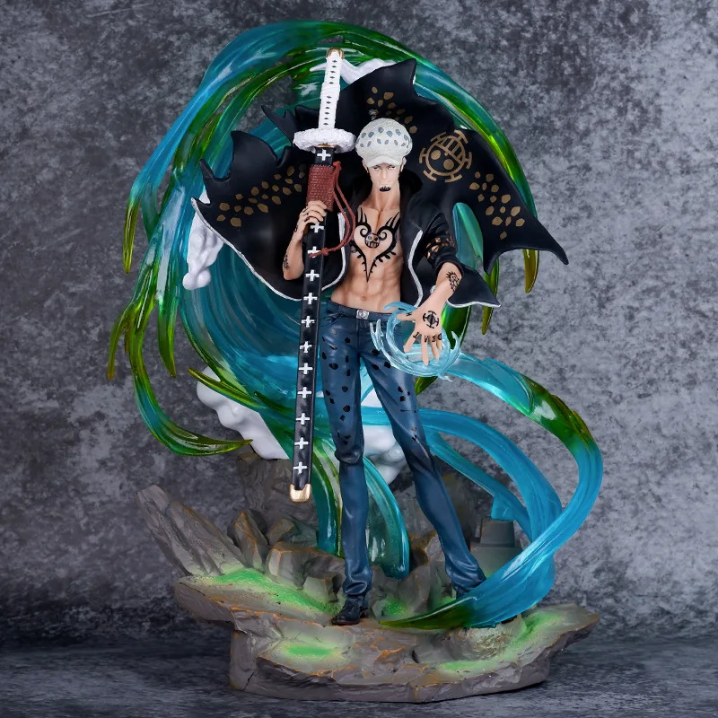 43cm Anime One Piece Dressrosa Arc Trafalgar Law estatua de batalla GK PVC figura de acción coleccionable modelo niños juguetes regalos de muñecas