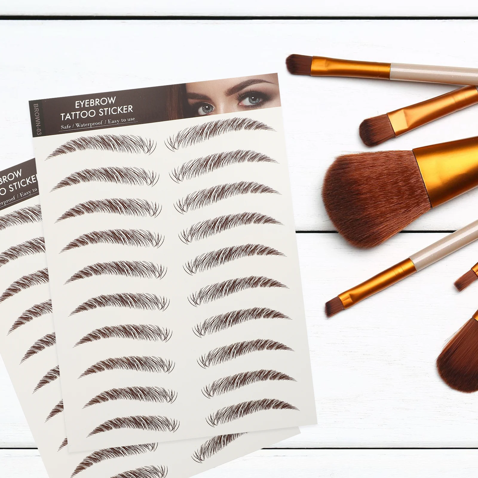 

9 листов водонепроницаемые наклейки для бровей, накладные брови, косметика, временные татуировки, имитация искусственных 6D трафаретов, похожие на волосы