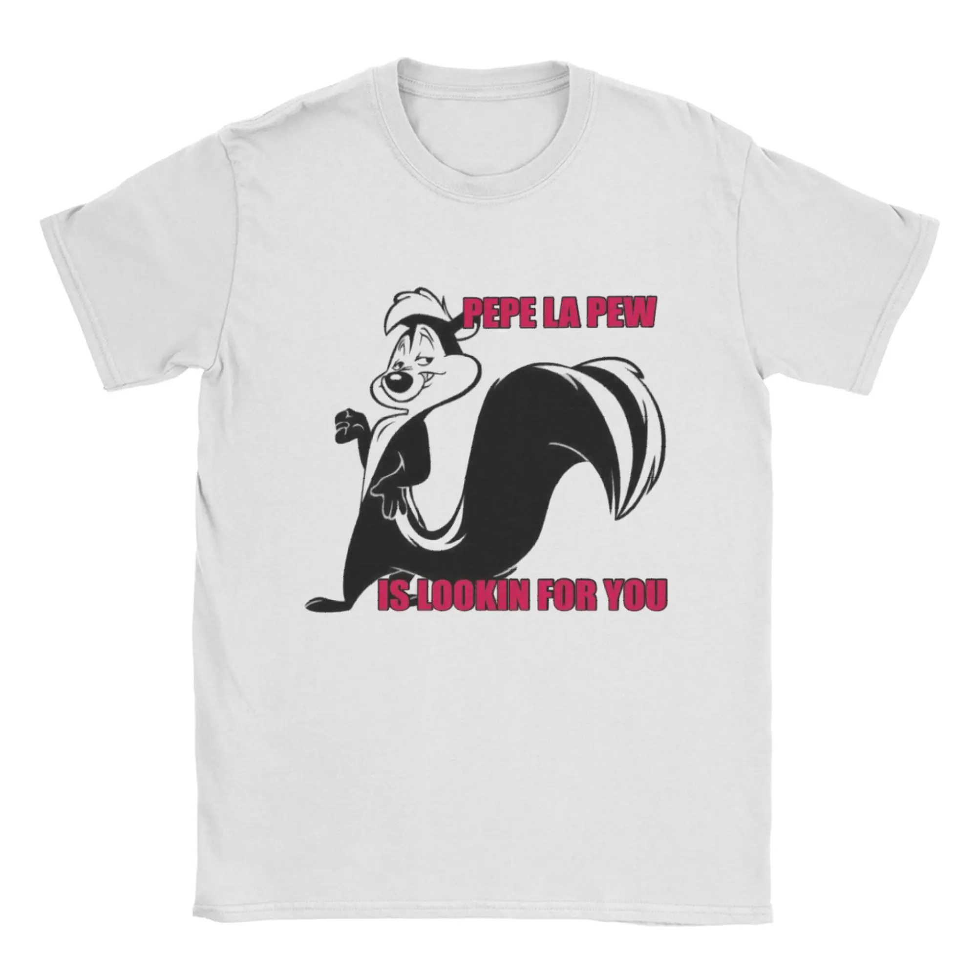 Pepes Le Pew Penelope Skunk Love Rose T-Shirt Beach  Harajuku T Shirts Mens Cotton O Neck Plus Size Top Tees Streetwear Tshirt - view 3