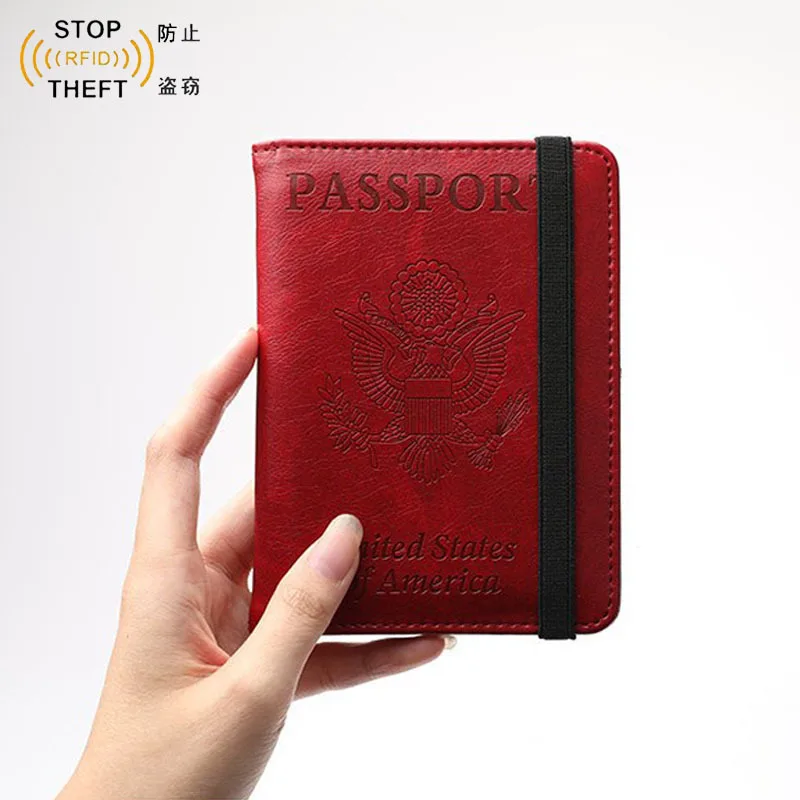 

Passport leather sheath storage bag document bag new anti-magnetic multifunctional card holder passport wallet