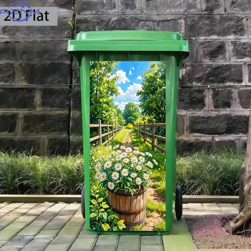 Printing Trash Can Sticker 37X82Cm 