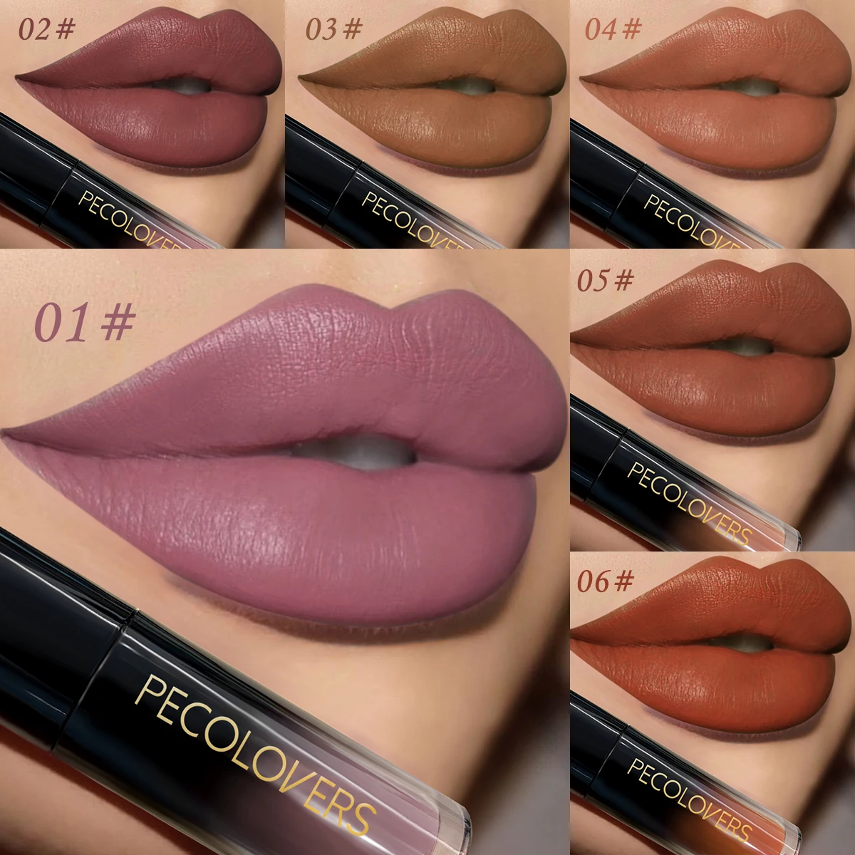 1PC Matte Lipsticks And Lip GlossesThat Don'T Smudge Or Fade Easily,Velvety End, Long-Lasting Sexy Purple Matte Liquid Lip Color