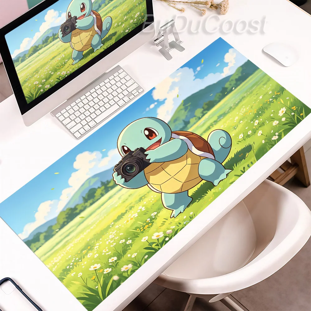 Pokemon Blastoise Squirtle Mouse Pad Large Gaming Accessories Computer Gamer Keyboard Pad Laptop Desk Mat Rubber Base Mousepad