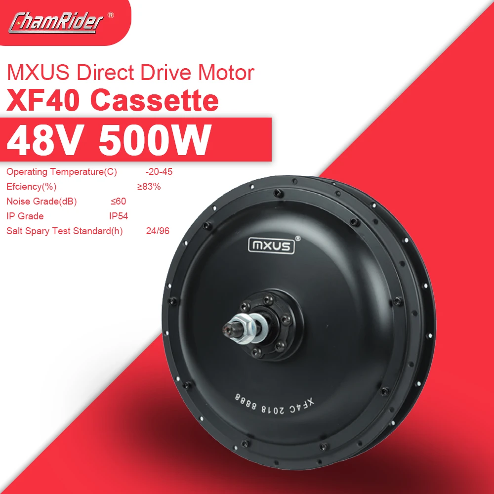 MXUS-Cassette Wheel Hub Motor, Electric Bike Motor, Brushless Geared, E-Bike, XF40C, 48V, 500W