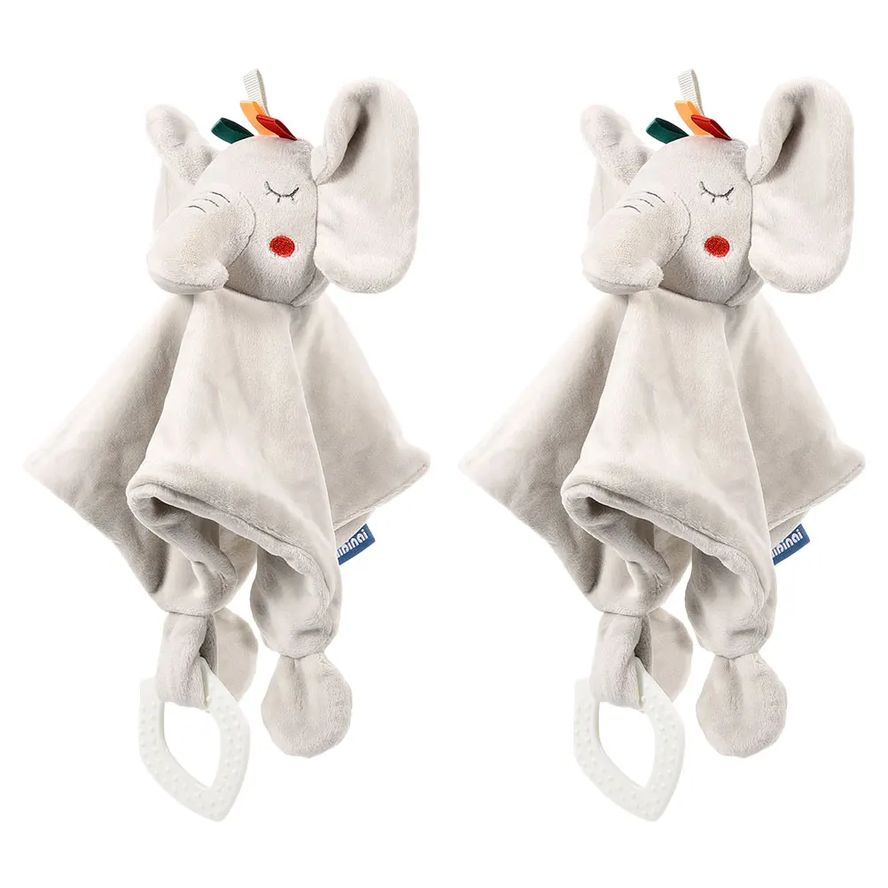 

2Pcs Soothing Toy Teething Tablets Stuffed Newborn Snuggle Creative Blanket Animal Newborn Blanket