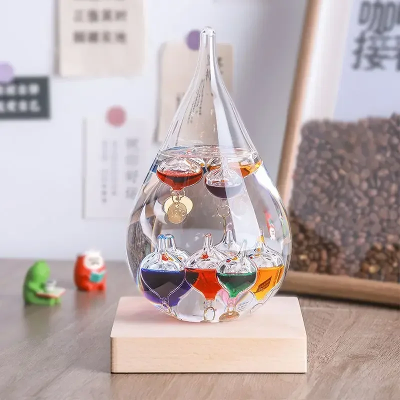 Galileo-ميزان حرارة كروي ملون ، ديكور منزلي إبداعي ، مكتب وغرفة معيشة ، عيد الميلاد