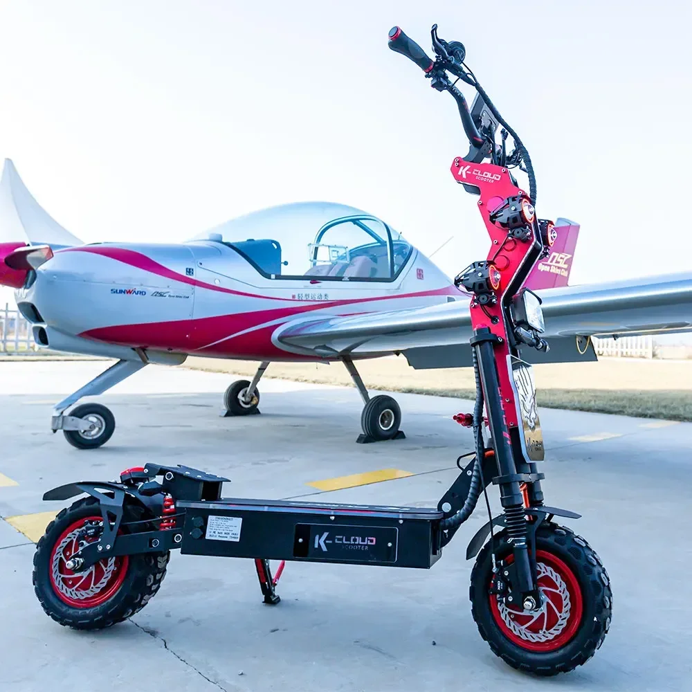 K14 10000 واط محرك مزدوج سكوتر كهربائي كبير 72 فولت 40 أمبير 14 بوصة إطارات للطرق الوعرة السرعة القصوى 90-120 كم/ساعة الفرامل الهيدروليكية Escooter #3