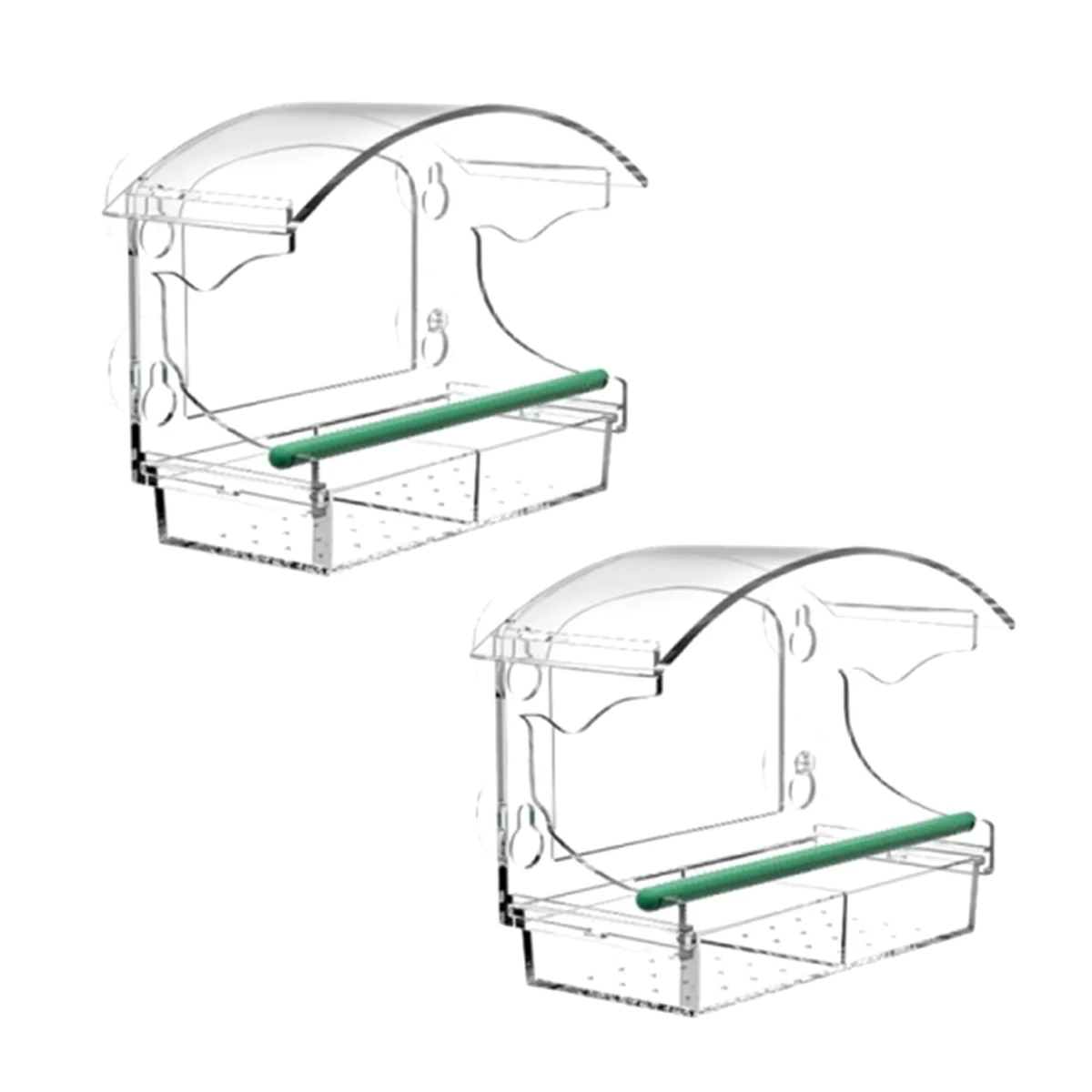 

A96Q-Bird Feeder Acrylic Transparent Window Bird Feeder Tray Bird House Pet Feeder Suction Cup Installation House Type Feeder