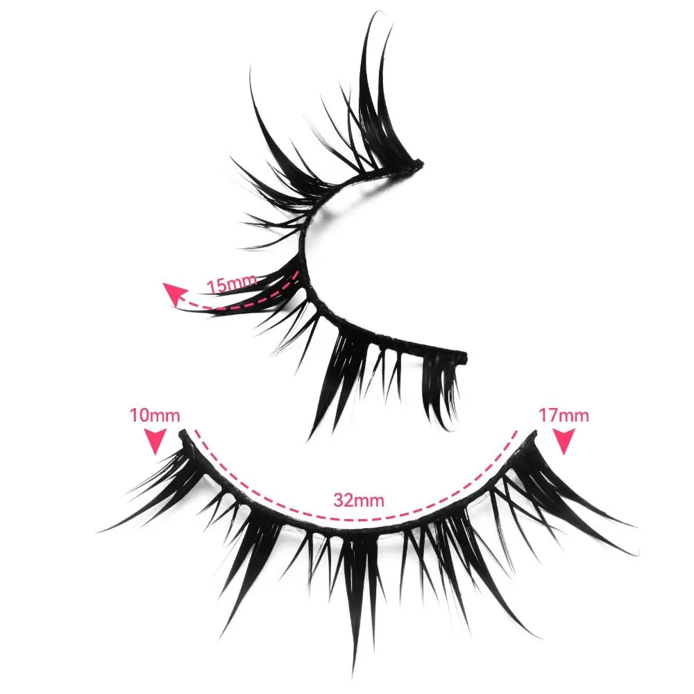 Confezione da 7 paia di ciglia finte cosplay giapponesi visone finto maniche spesse ciglia anime ciglia drammatiche per bambole per donne ragazze