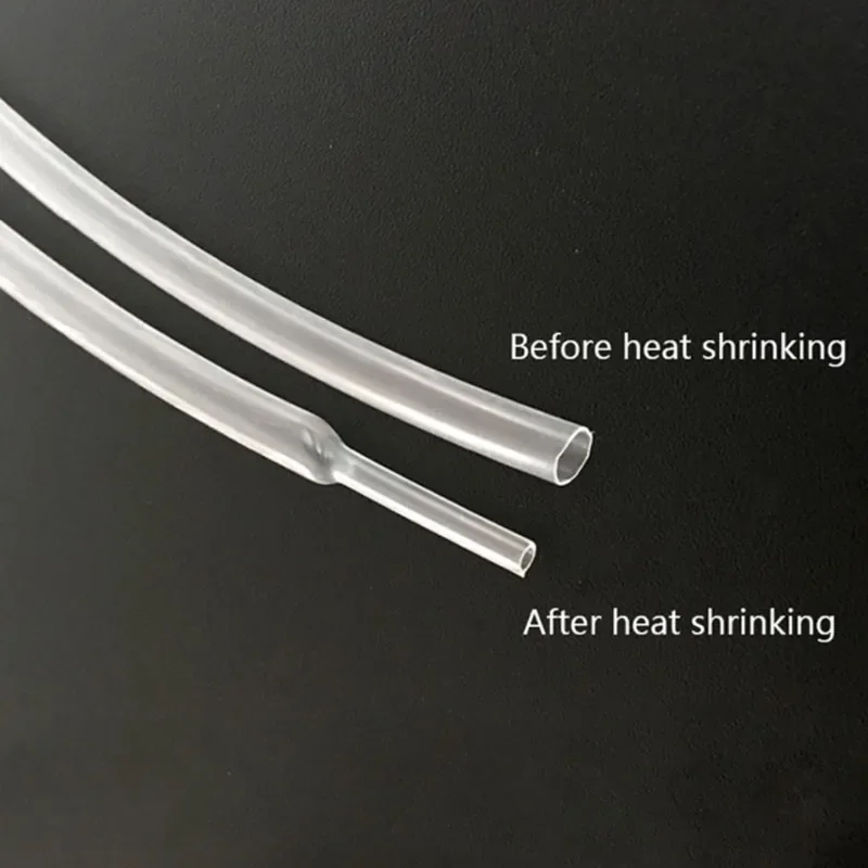2:1 Clear Heat Shrink Tube Transparent Ultra thin cable sleeve Insulated Diameter 1mm-15mm