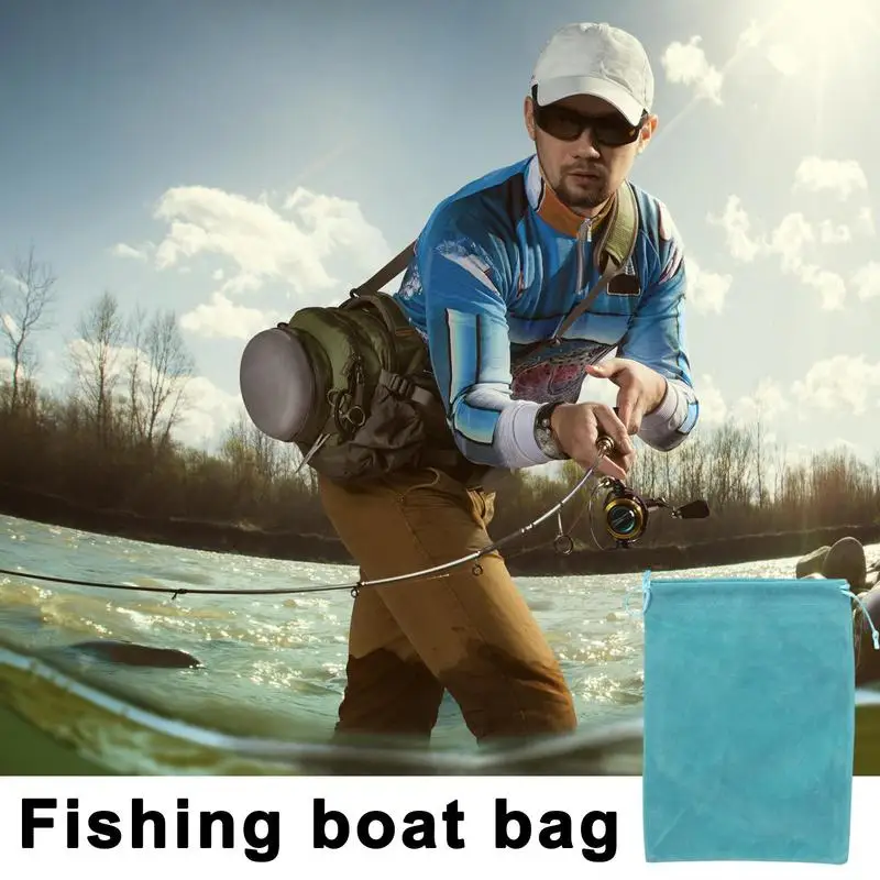 Fishing Tackle Fishing Gear Accessories Wheel Storage Pouch Bag Fishing Reel Bag Portable Drawstring Reel Fishing Tackle Bag