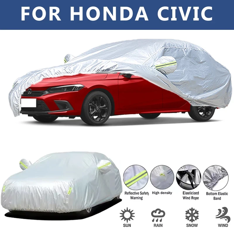 

Для HONDA CIVIC автомобильный чехол уличные защитные чехлы снежный солнцезащитный козырек водостойкий пылезащитный внешний УФ автомобильные аксессуары
