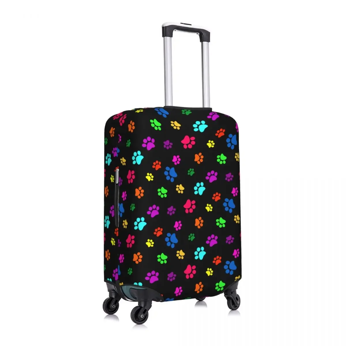 Custom Colorful Animal Footprint Dog Paw Prints Luggage Cover Protector Funny Travel Suitcase Covers for 18-32 Inch