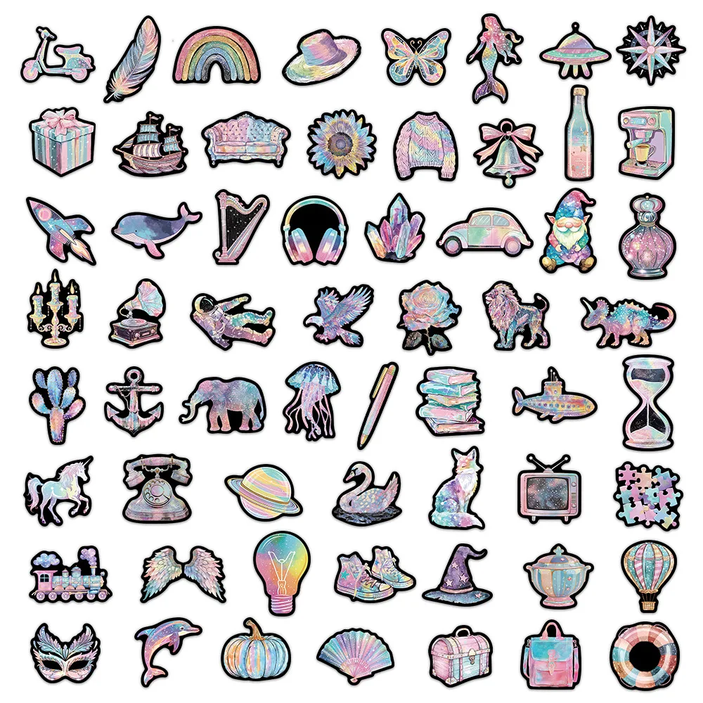 Autocollants Graffiti Imperméables pour Fille, Décoration Esthétique pour Scrapbooking, Bagages, Ordinateur Portable, Tasse, Téléphone, Jouets DIY, 10 à 60 Pièces