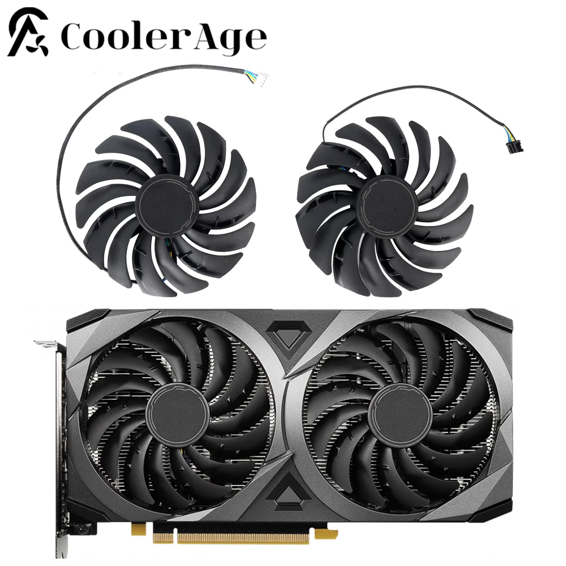 Wentylator karty graficznej do MSI GeForce RTX 3070 3060 3060Ti VENTUS 2X OC 95MM PLD10010S12HH RTX3060 RTX3070 RTX3060Ti Wentylator chłodzący GPU