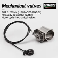 Sistema de tubo de escape para coche/motocicleta, locomotora, válvula de acero inoxidable insonorizada, interruptor electrónico, control de botón 51MM 60MM