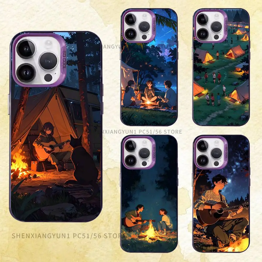 

Camp Summer Case For IPhone 17 16e 16 15 14 13 12 11 Pro Max X XS Air Plus Back Cover