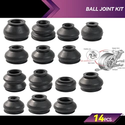 14x Universal Multipack Rubber Ball Joint Boot Dust Covers Caps Tie Rods Linkages Ends Replacement Kit Protector Car Accessories