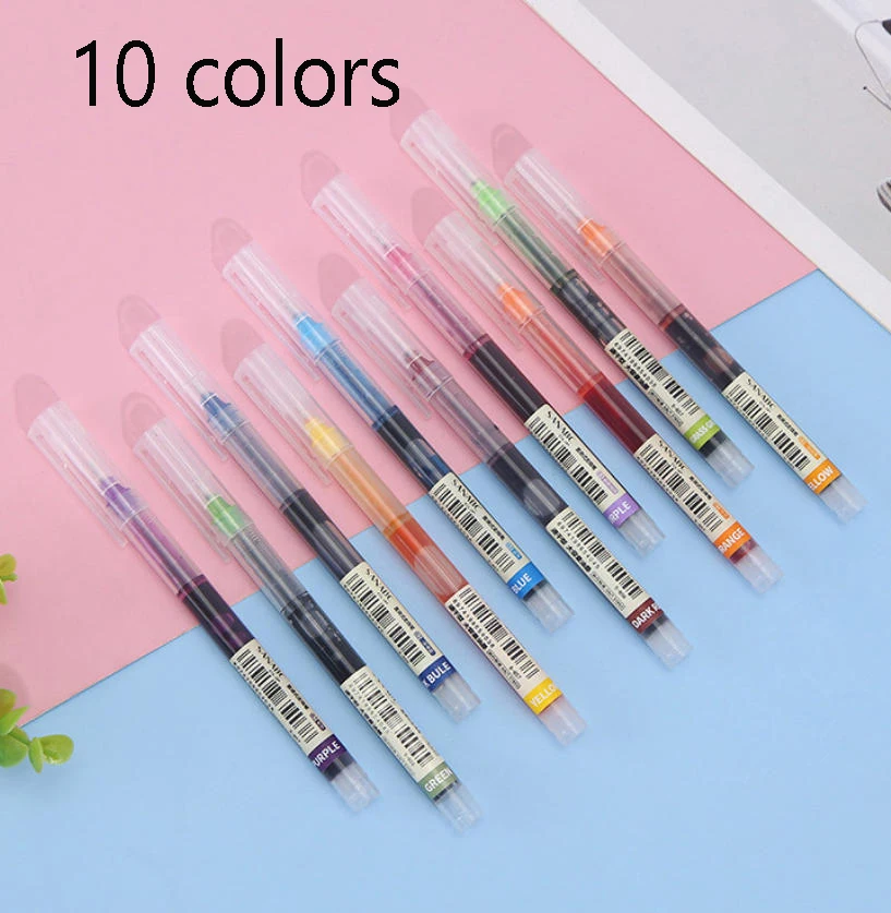 

10pcs Mixed Color Gel Pen Set Simple Portable Gel Rollerball Pens for Office School Student Back to School Supplies