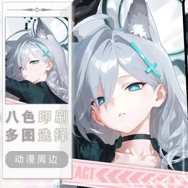 

Blue Archive Sunaookami Shiroko Dakimakura Hing Body Case Otaku Pillow Cushion Bed Linings Xmas Game