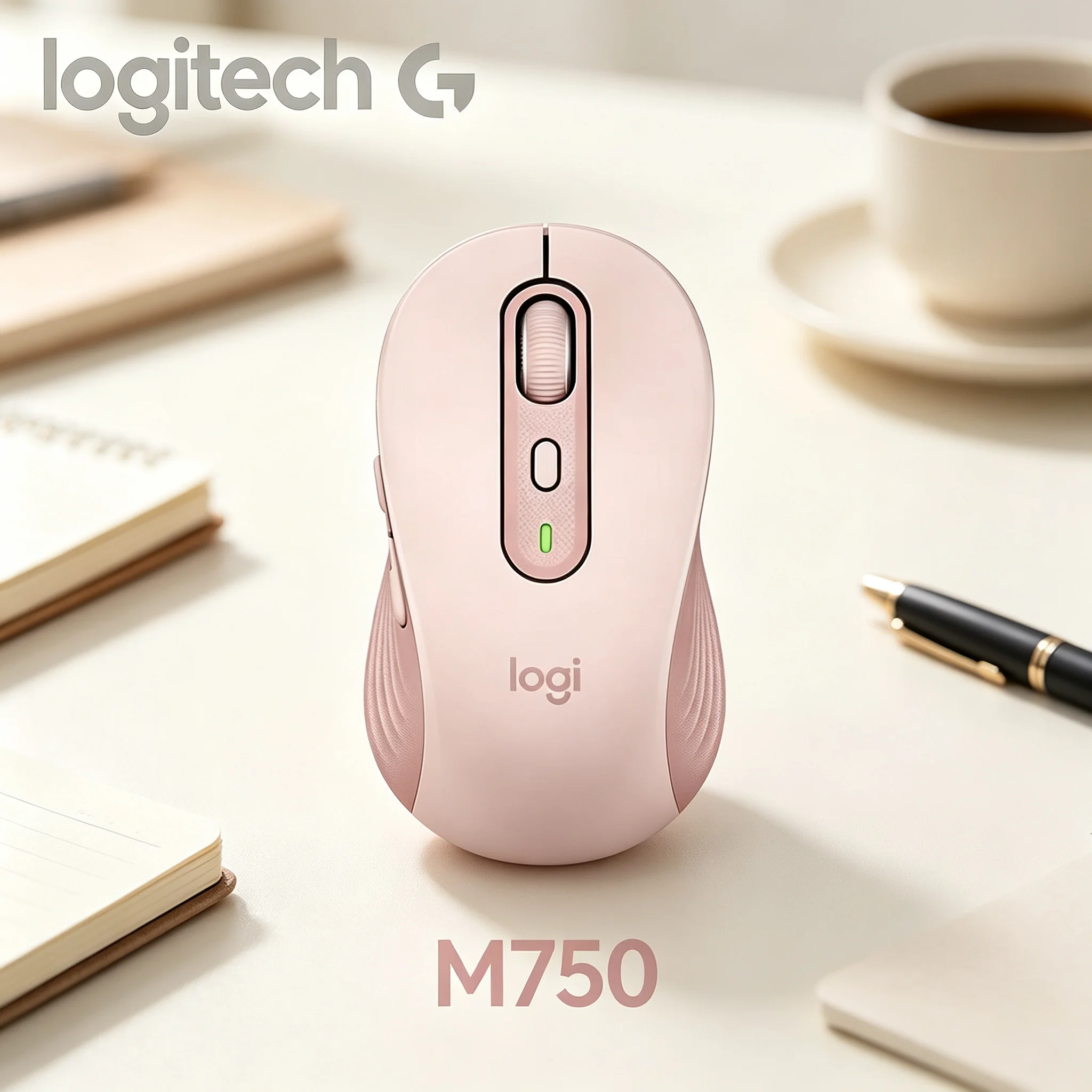 Logitech M750 Ergonomic Right Hand Wireless Mice Optimized Curve Design For Long‑Hour Spreadsheet And Report Work