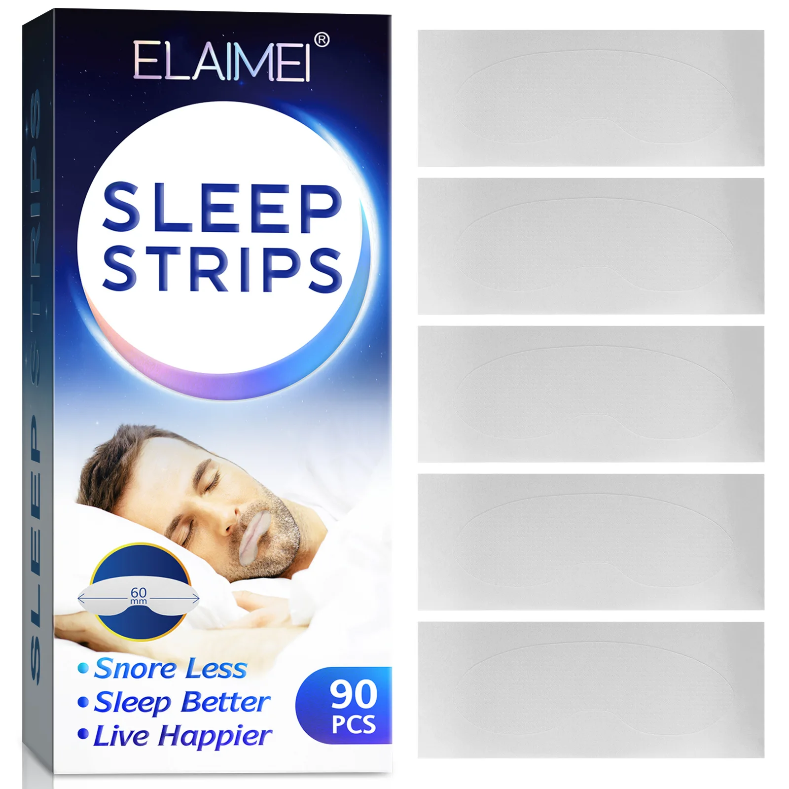 90pcs Mouth Tape Sleep Strip For Anti-snoring Mouth Breathing Tape Gentle Sleep Strip for Home Travel Mouth Tape for Sleeping