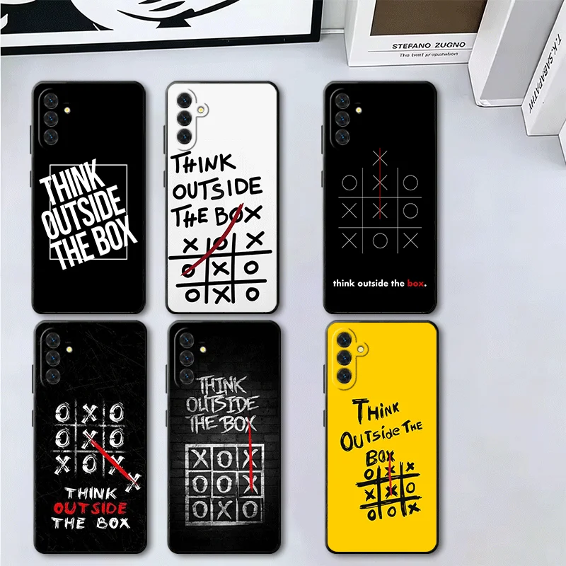 Think Outside The Box Soft Phone Case for Samsung A17 A37 A57 A16 A26 A36 A56 A15 A25 A35 A55 A14 A24 A34 A54 A13 A23 A33 A53 A5