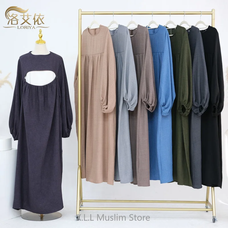 

Closed Abaya Dubai Luxury Muslim Eid Ramadan Dress Turkey Dubai Nursing Clothes Kebaya Kaftan Morocco Women Robe Clothing