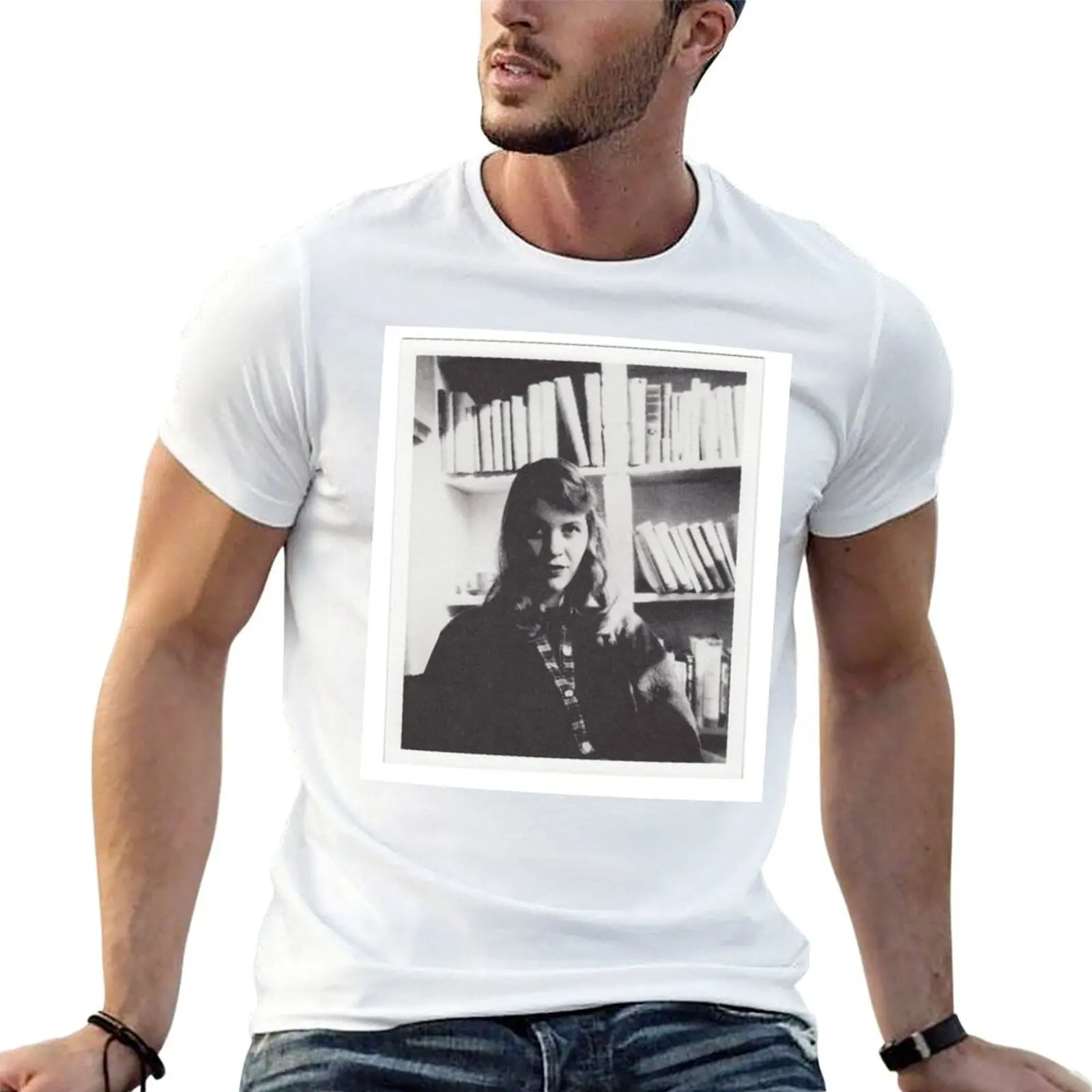 

Sylvia Plath portrait T-Shirt t shirts with prints t shirt for man T-Shirt