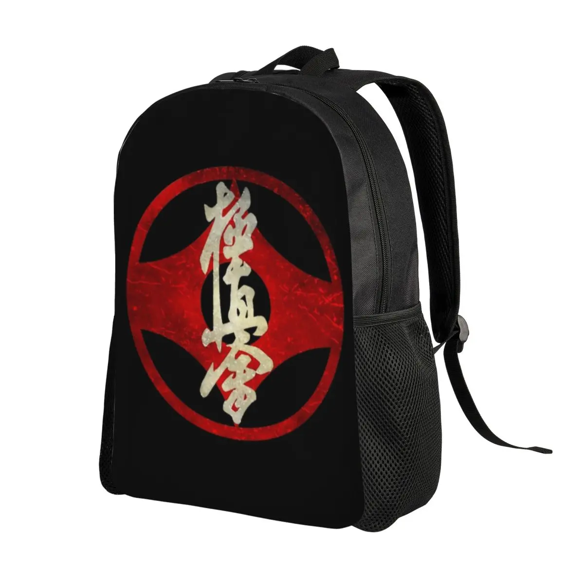 Mochilas de Karate Kyokushin para hombres y mujeres, bolsa de libros para estudiantes universitarios, se adapta a computadora portátil de 15 pulgadas, bolsas de artes marciales japonesas