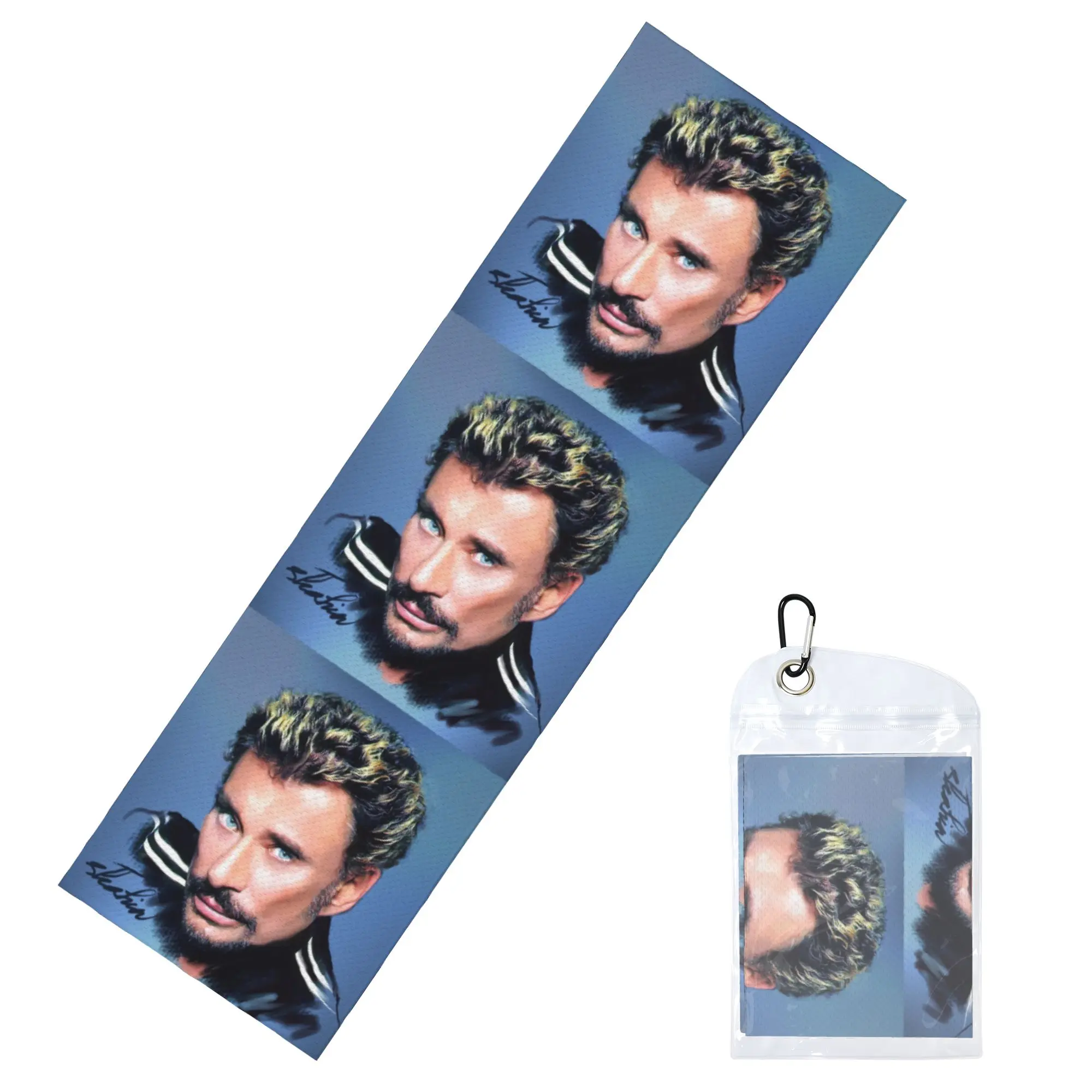 Johnny Hallyday Cold Exercise Towel French Rock Singer Yoga And Fitness Running Activities Travelling Swimming Camping Towels