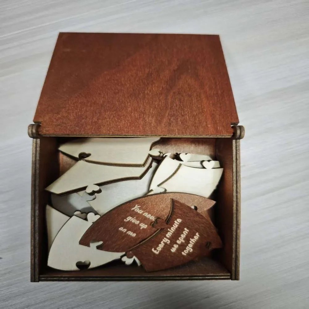 Wooden Material Wooden Heart Puzzle Heart Shape Interactive Design Reasons Puzzle Box Puzzle Box Style Romantic Gift Puzzle