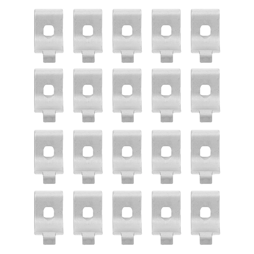 

20pcs Shelf Support Clips Metal Adjustable Shelving Brackets Wall Rack Ledge Holders Cabinet Storage Clasps Heavy Duty Aluminum