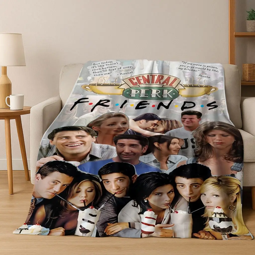 Manta de franela clásica Friends Central Perk TV, manta suave y acogedora para el hogar, dormitorio, cama, sofá, Picnic, funda de oficina, regalo para niños