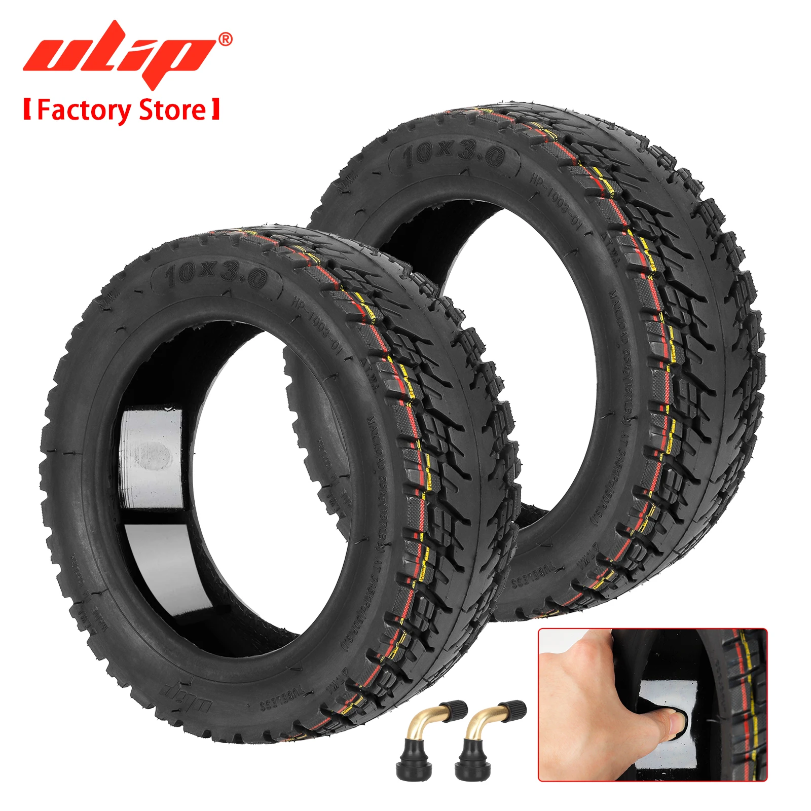 

ULIP 2Pcs 10x3 Self-healing Tubeless Tires for Zero 10X/Kugoo M4/Kaabo/Dualtron E-Scooter Built-in Self-repair Live Glue 255x80