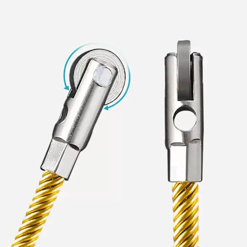 Imagem -03 - Dispositivo Universal de Rosqueamento de Fio 10m Mola Alta Elasticidade Dispositivo de Puxar Corda com Polia Eletricistas Extrator de Cabo de Chumbo