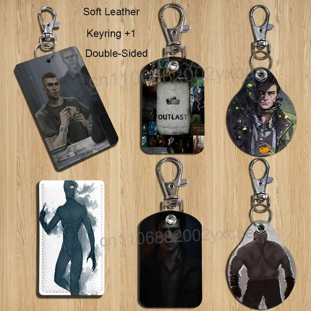 

game Horror Miles Upshur Walrider Outlast Holder For Bank Business Work Card Holder Student Card Case Bus Card Keychain
