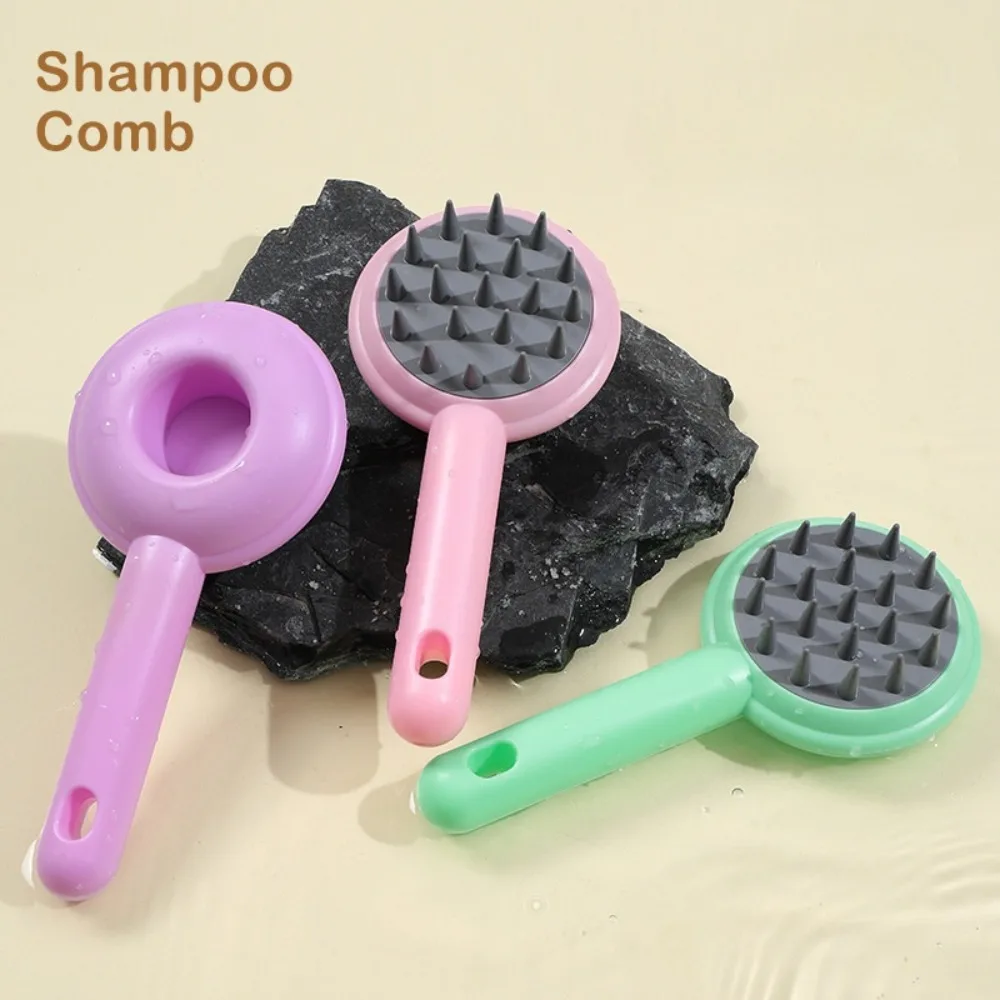 

Long Handle Shampoo Brush Bath Brush Scalp Massage Press To Dispense Comb Body Exfoliation Comb Hairdressing Styling Tools