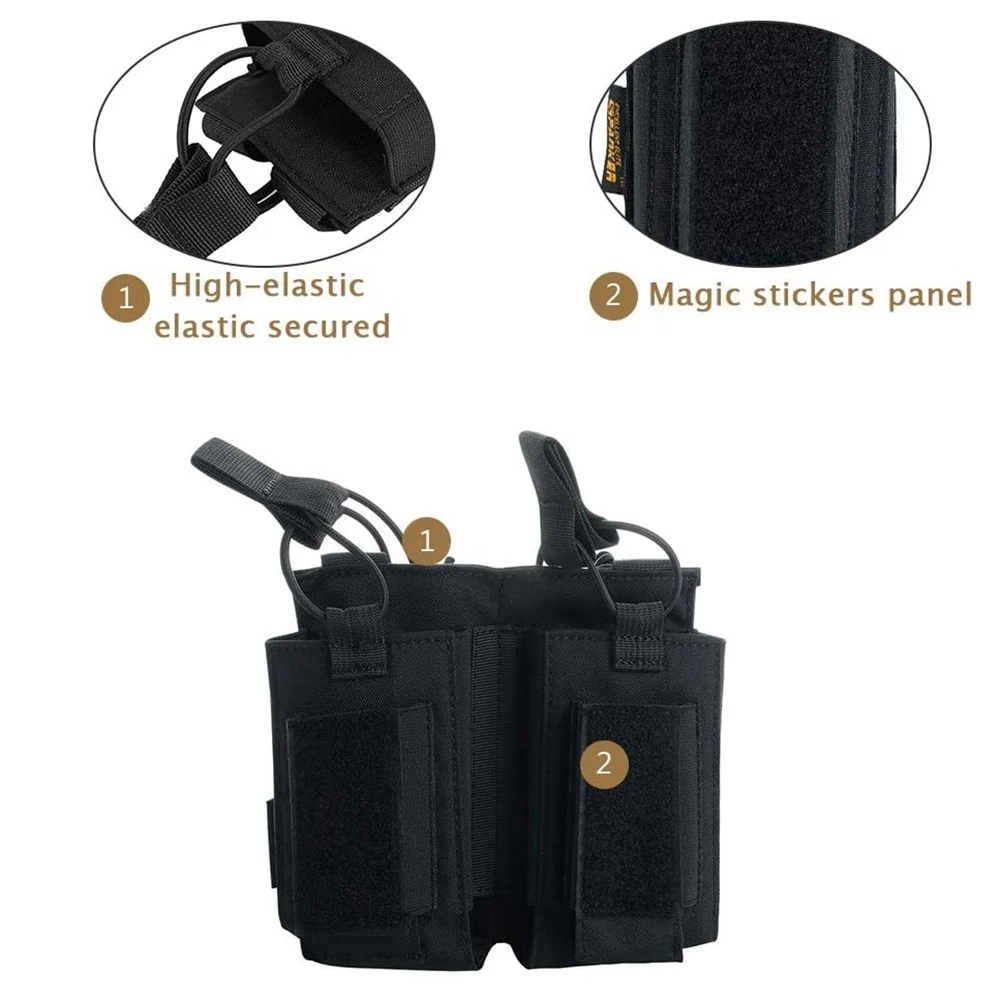 Bolsa MOLLE para revistas táctica con tapa abierta – M4 M16 AK - imagen 5
