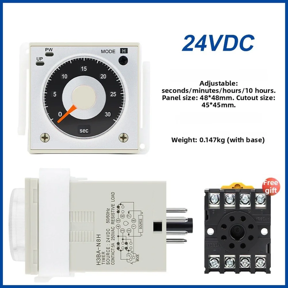 H3BA-N8H Mechanical Pointer Type Timer Relay for Delayed Activation in For electrical Control and Automation Projects