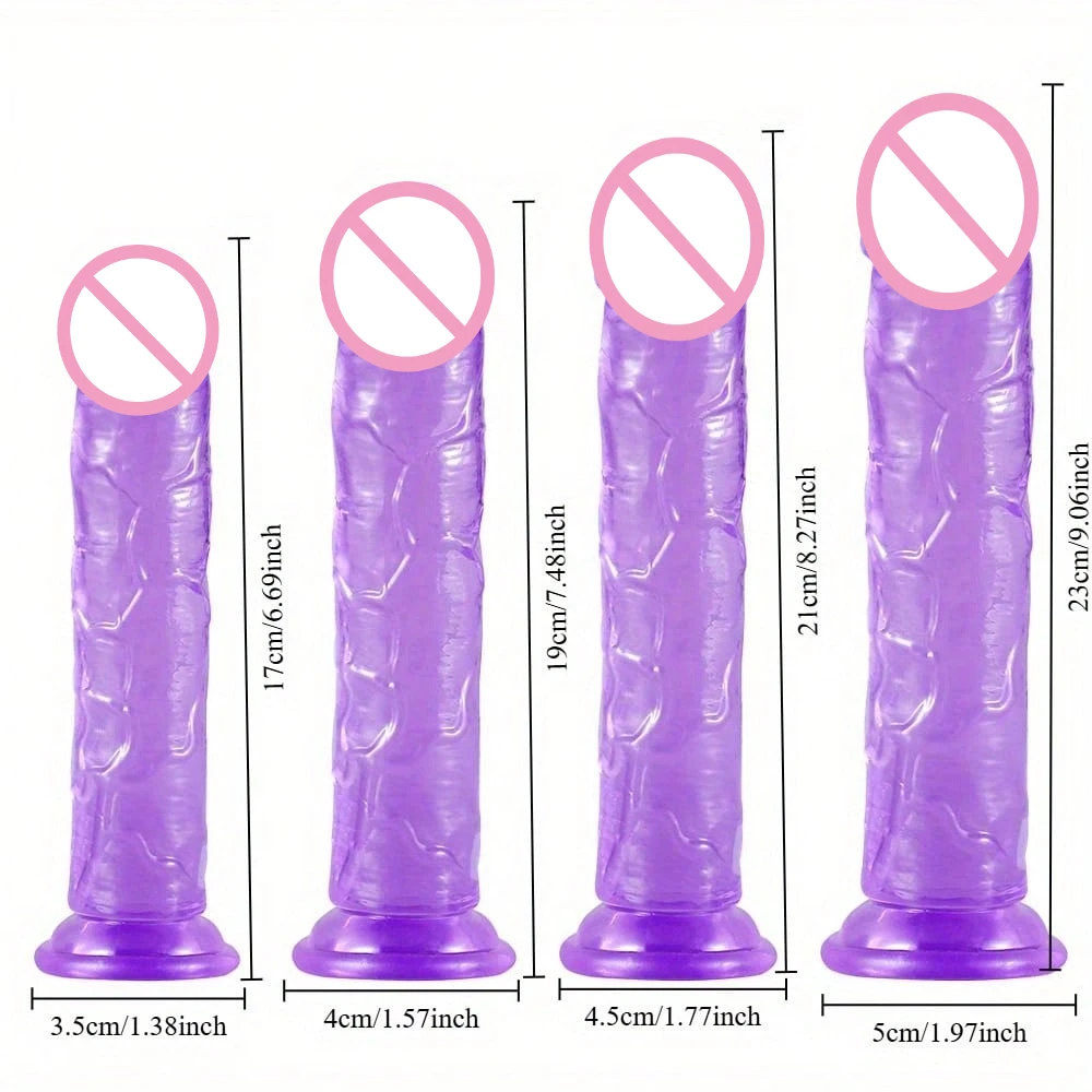 4sizes Realistic Big Jelly Dildo Women Erotic Anal Sex Toys Gay Soft Clitoris Vaginal Masturbators Penis Suction Cup Big Dick