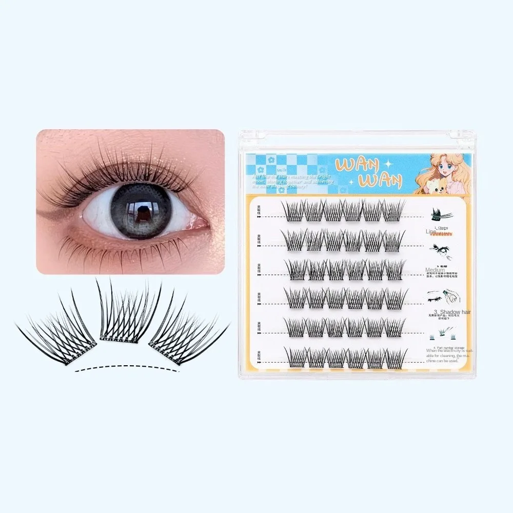 

Sweet Self-adhesive Lash Clusters DIY Makeup Glue Free Fake Lashes Long Lasting Reusable False Eyelash Clusters Grafting Lashes