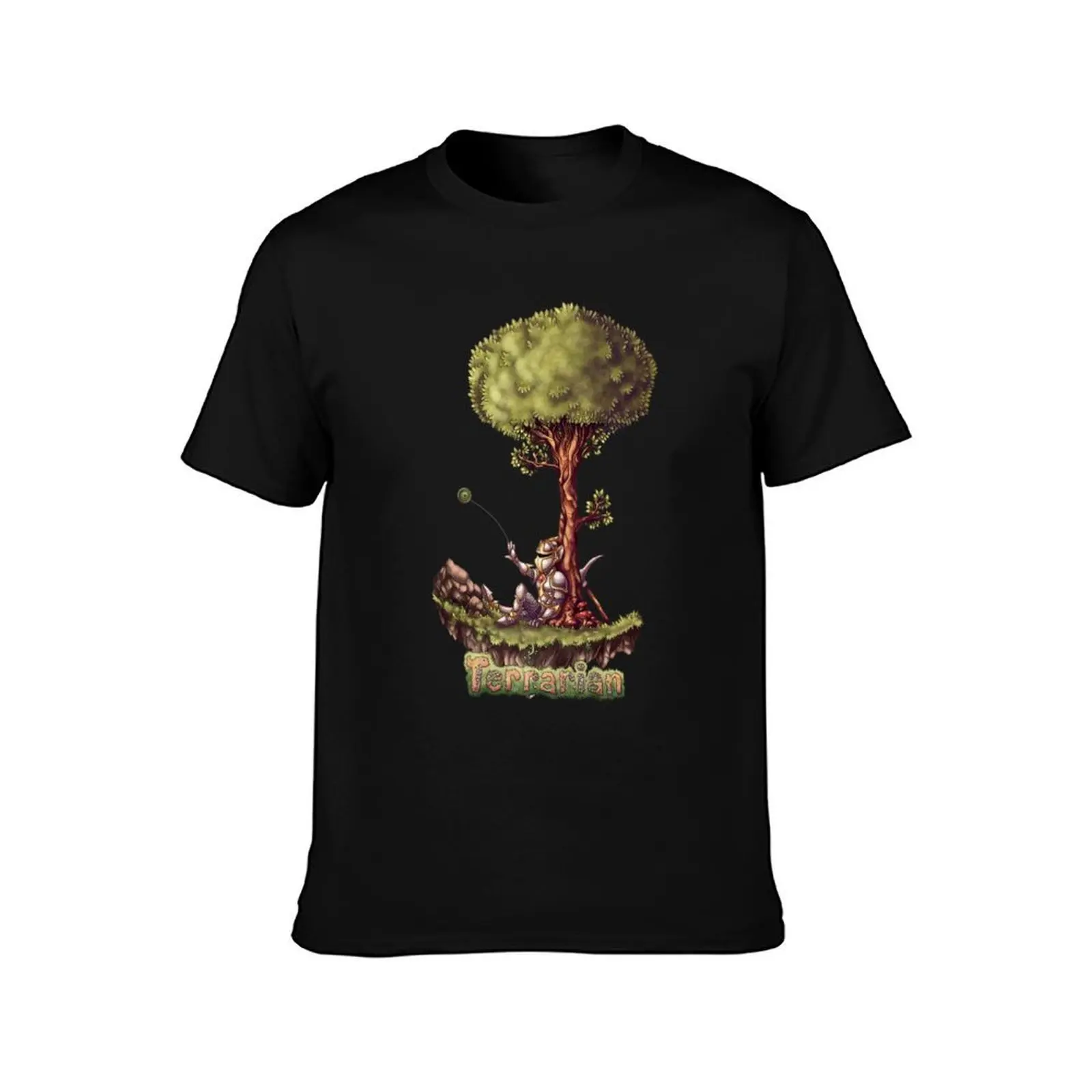 Terraria The Terrarian T-Shirt, Summer Casual Cotton Tee, Oversized Streetwear Tops, Vintage Graphic Print, Unisex Men Women