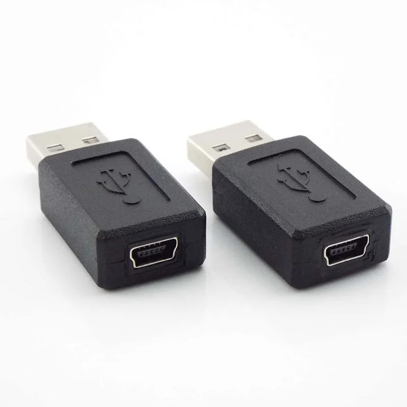 Mini USB B 5 Pins Female Jack To USB A 2.0 Male Connector Adapter M/F For Extended Cable L1