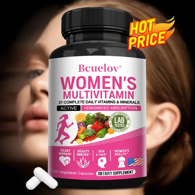 

Women's Complete Vitamin Supplement for Joint Complex, Hair, Skin, Nails, Brain, Heart, Immune & Overall Health, 120 Capsules