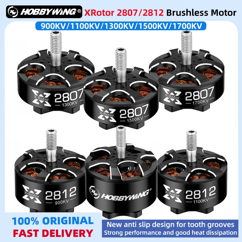 

HOBBYWING Xrotor 2807/2812 900/1100/1300KV 4-6S 1500KV 4-5S/1700KV 3-4S черные бесщеточные двигатели для гоночного дрона FPV